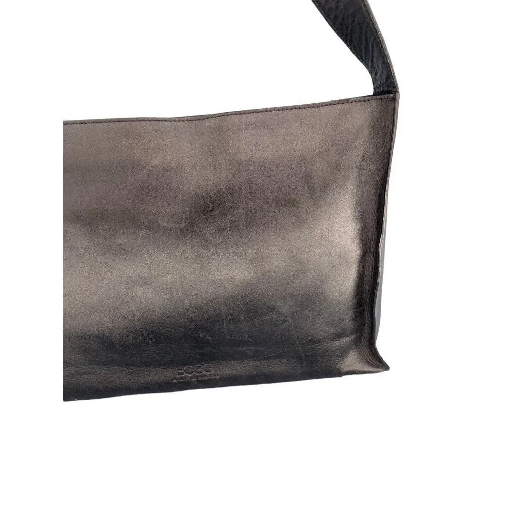 BCBG Max Azria Black Leather Shoulder Bag